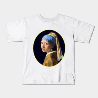 Girl with a Pearl Earring by Johannes Vermeer (1665) Kids T-Shirt